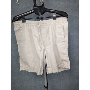 Chaps Men's Tan Flat Front Elastic Waist Shorts Size Large